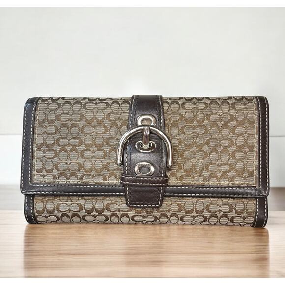 Vintage Coach 6388 Soho Mini Signature Flap Satchel & 6515 Checkbook Wallet - Picture 7 of 15